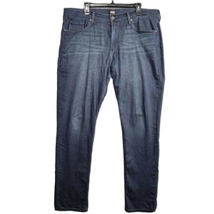 PAIGE Lennox Slim Straight Leg Stretch Denim Blue Jeans SIZE 38 (Fits 40)